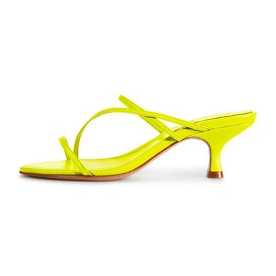 Shop Schutz Evenise Sandal In Neon Yellow