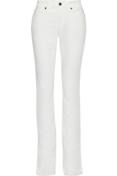 Shop Simon Miller Lamere High-rise Bootcut Jeans In White