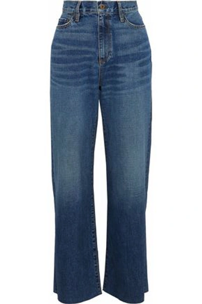 Shop Simon Miller Woman Musa High-rise Wide-leg Jeans Mid Denim