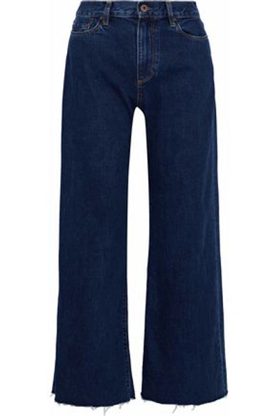 Shop Simon Miller Woman Toluca High-rise Wide-leg Jeans Dark Denim