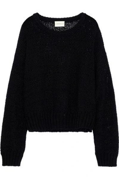 Shop Simon Miller Woman Rhea Open-knit Wool Sweater Black