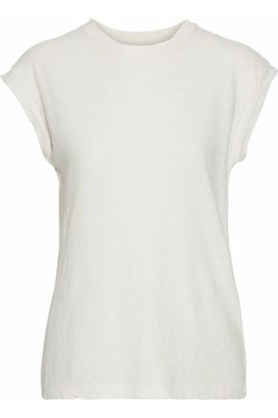 Shop Simon Miller Woman Kechi Textured Cotton-jersey Top Off-white