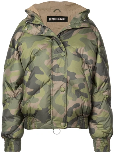 Shop Ienki Ienki Camouflage Puffer Jacket - Green