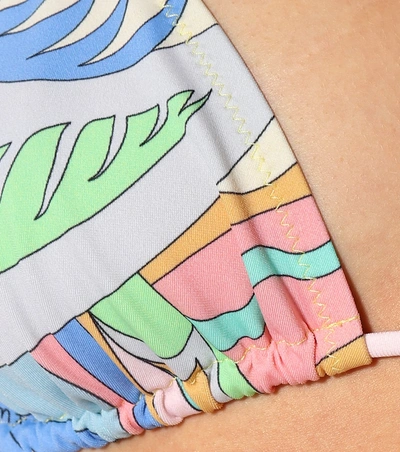 Shop Emilio Pucci Beach Printed Triangle Bikini In Multicoloured