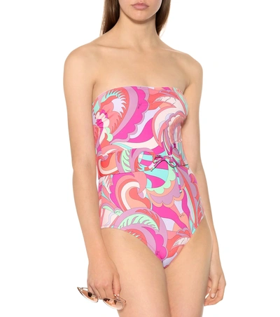 Shop Emilio Pucci Beach Printed Swimsuit In Pink