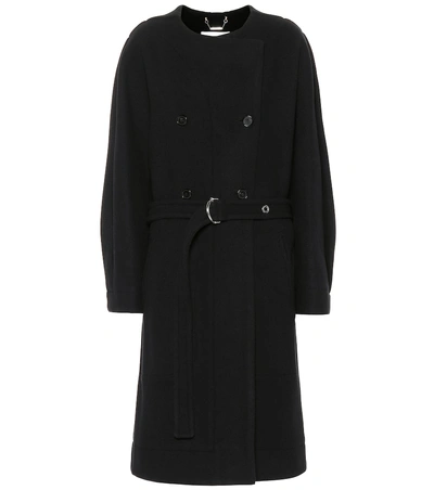 Shop Chloé Wool-blend Coat In Blue