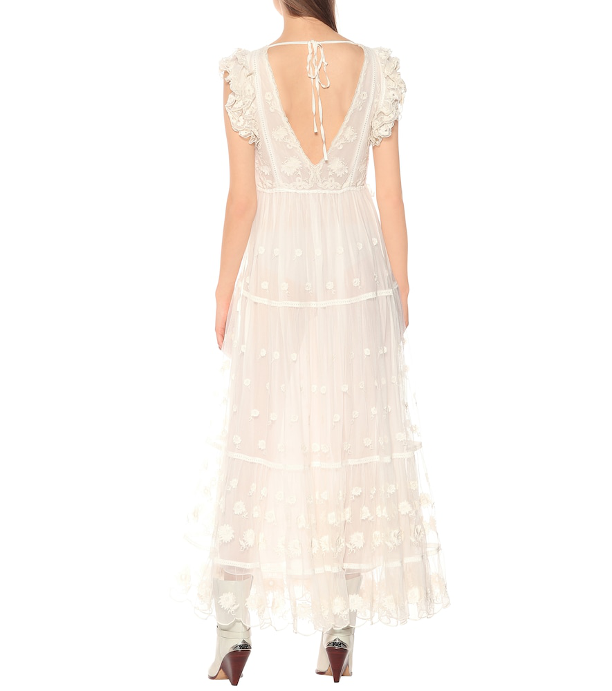 ulla johnson fifi embroidered tulle maxi dress