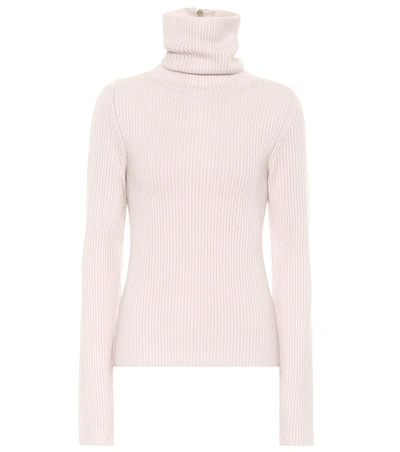 Shop Bottega Veneta Cashmere-blend Turtleneck Sweater In Pink