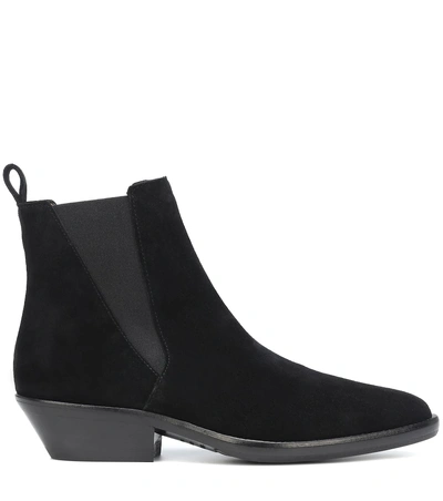 Shop Isabel Marant Drenky Suede Ankle Boots In Black