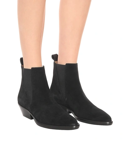 Shop Isabel Marant Drenky Suede Ankle Boots In Black