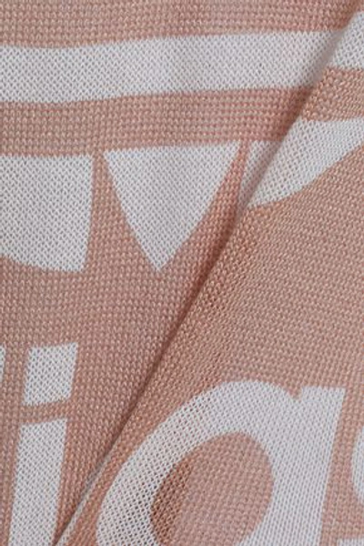 Shop Adidas Originals Woman Printed Knitted Tank Peach