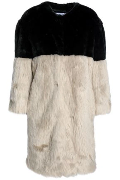 Shop Ainea Woman Faux Fur Coat Black