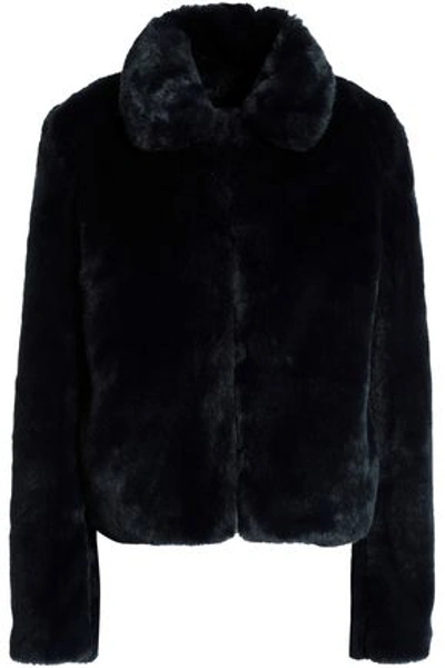 Shop Ainea Woman Faux Fur Jacket Midnight Blue