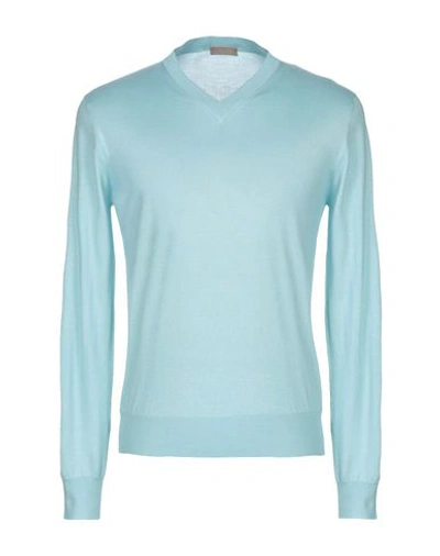 Shop Cruciani Sweaters In Turquoise