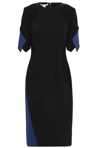 Shop Antonio Berardi Woman Two-tone Crepe Dress Black
