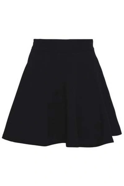 Shop Ganni Woman Cotton Mini Skirt Black