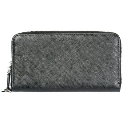 Shop Prada Men's Genuine Leather Wallet Credit Card Bifold In Black