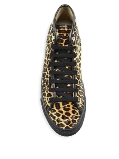 Shop Stella Mccartney Leopard Print High-top Sneakers