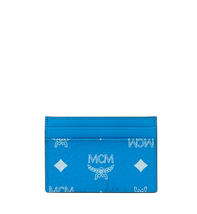Shop Mcm Card Case In White Logo Visetos In Hi