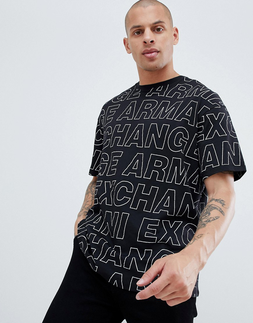 Armani Exchange OVERSIZED LOGO YOKE TEE 