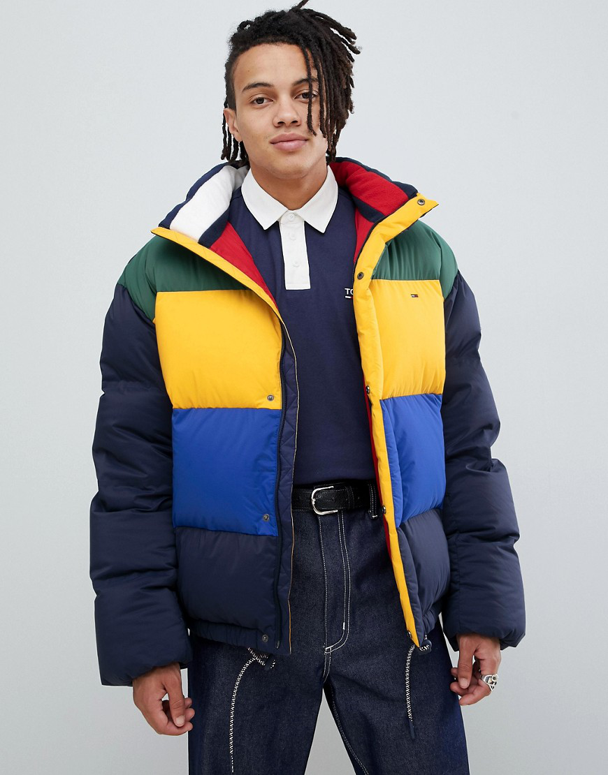 tommy jeans velvet puffer jacket