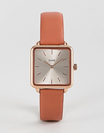 Shop Cluse La T Tragone Cl60010 Leather Strap Watch In Pink - Pink