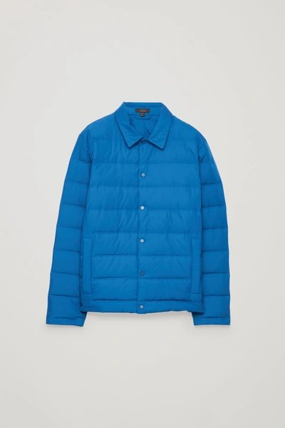 Shop Cos Padded Jacket In Blue