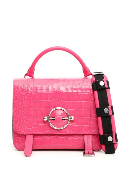 Shop Jw Anderson Large Disc Satchel In Hibiscus (pink)