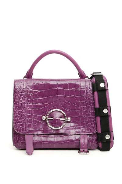 Shop Jw Anderson Large Disc Satchel In Purple (purple)