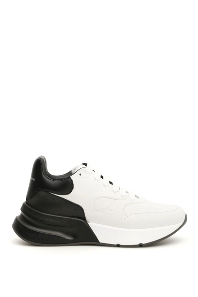 Shop Alexander Mcqueen Runner Oversize Sneakers In Optic White Black