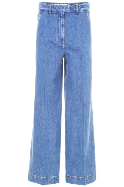 Shop Fendi Stone Wash Jeans In Blu Light|blu