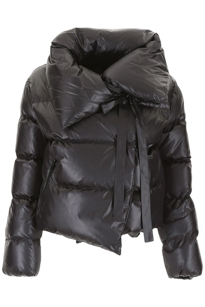 Shop Bacon Clothing Puffer Jacket With Bow In Black