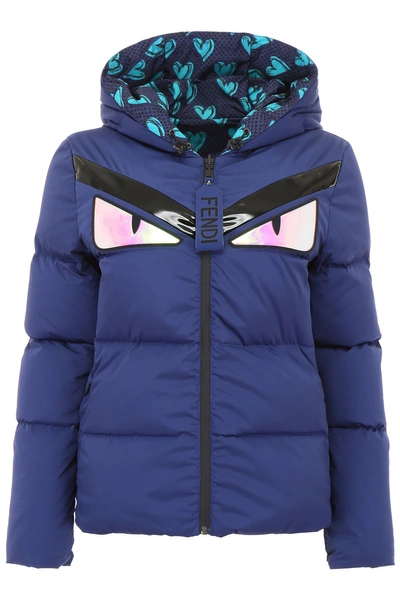 Shop Fendi Reversible Monster Puffer Jacket In Muffin