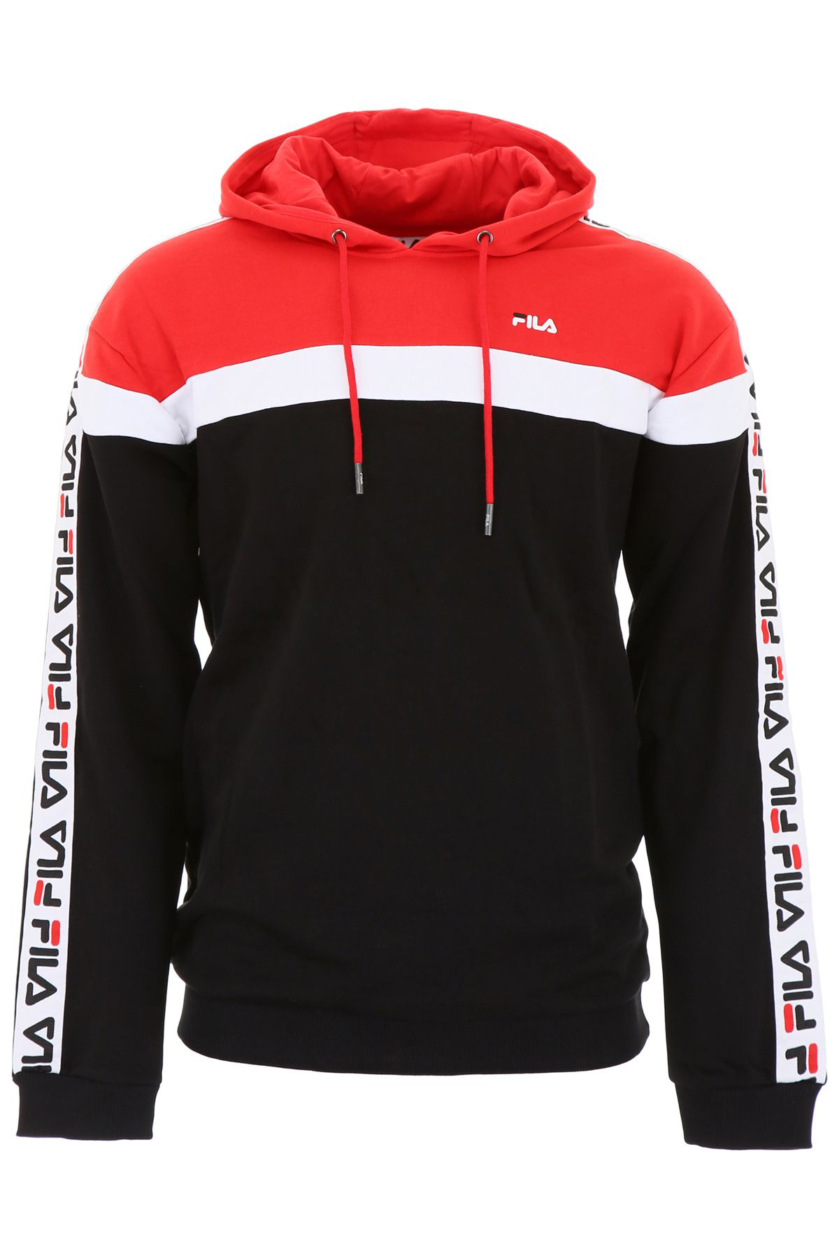 fila hoodie red white black