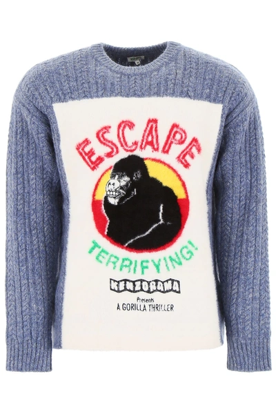 Shop Kenzo Escape Pullover In Anthracite (white)