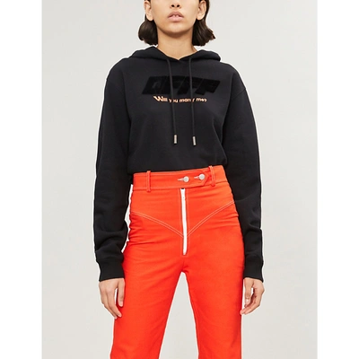 Shop Off-white Modern Obstacle Cotton-jersey Hoody In Black