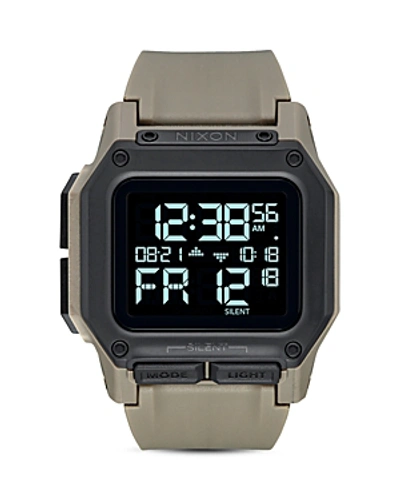 Shop Nixon Regulus Beige Watch, 44mm X 46mm In Black/beige