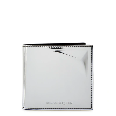 Shop Alexander Mcqueen Silver Leather Wallet