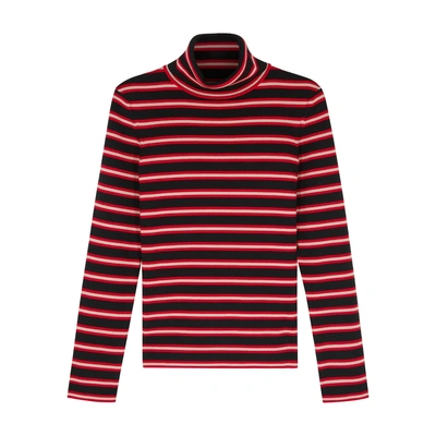 Shop Moncler Genius Grenoble Ciclista Striped Wool-blend Jumper In Pink