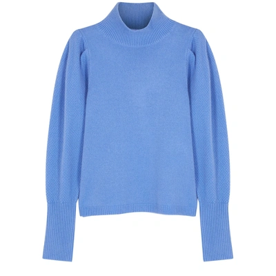 Shop Diane Von Furstenberg Blue Wool And Cashmere-blend Jumper
