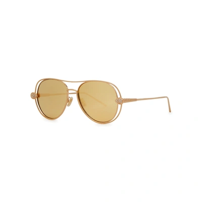 Serpent Bohème Aviator-style Sunglasses In Gold