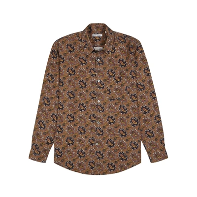 Shop Our Legacy Initial Printed Lyocell Shirt In Brown