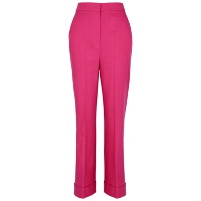 Shop Roksanda Iana Cropped Kick-flare Trousers In Pink