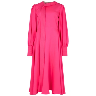 Shop Roksanda Adyn Hot Pink Silk Crepe Dress