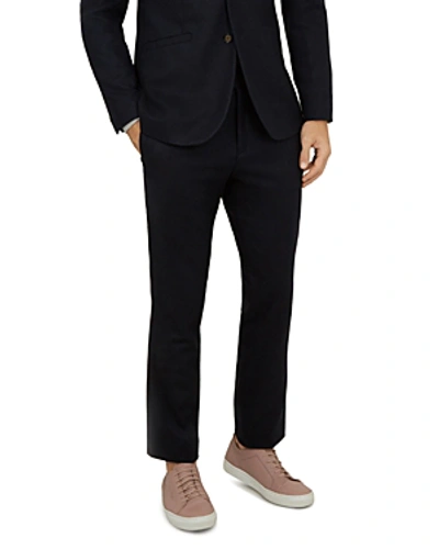 Shop Ted Baker Matztro Core Slim Fit Wool Trousers In Navy