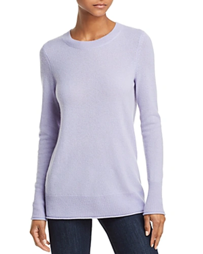 Shop Aqua Cashmere Fitted Cashmere Crewneck Sweater - 100% Exclusive In Thistle