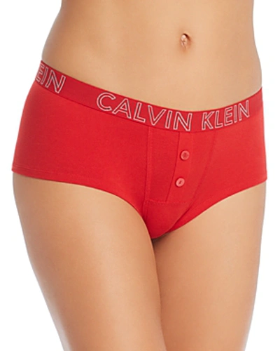 Shop Calvin Klein Ultimate Cotton Boyshort In Manic Red