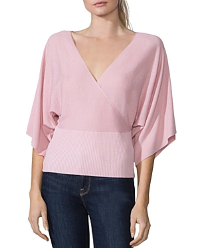 Shop Bailey44 Eye In The Sky Faux-wrap Sweater In Cherry Blossom