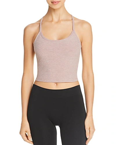 Shop Beyond Yoga Space-dye Racerback Cropped Top In Wild Wisteria