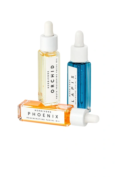 Shop Herbivore Botanicals Mini Facial Oil Trio In Beauty: Na. In N,a